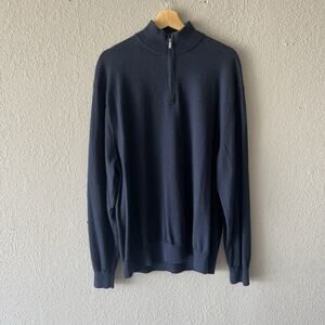 Navy Blue Callaway Golf Pullover Quarter zip Sweater Men’s XL Light Weight